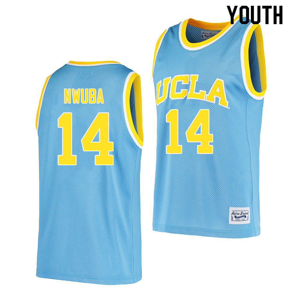 Youth #14 Kenneth Nwuba UCLA Bruins College Jerseys Sale-Retro Blue - Click Image to Close